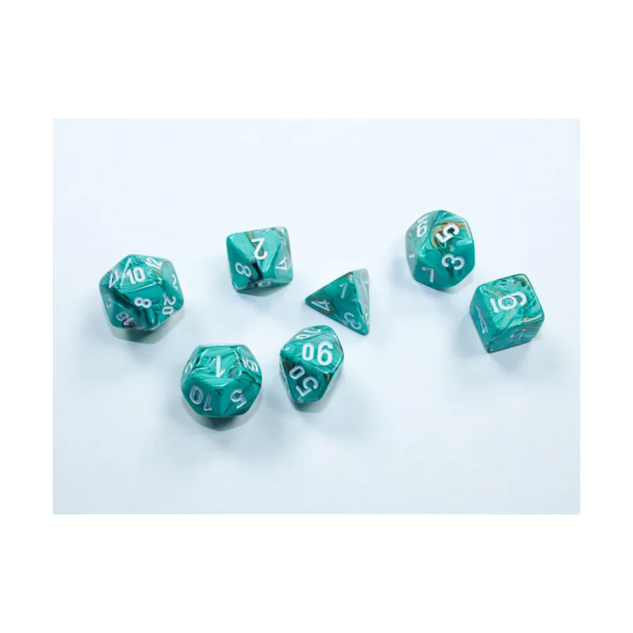 Набор Mini-Poly Oxi-Copper с белым (7), Dice - Marbleized - Poly Sets (Chessex)
Набор Mini-Poly Oxi-Copper с белым (7), Dice - Marbleized - Poly Sets (Chessex)
