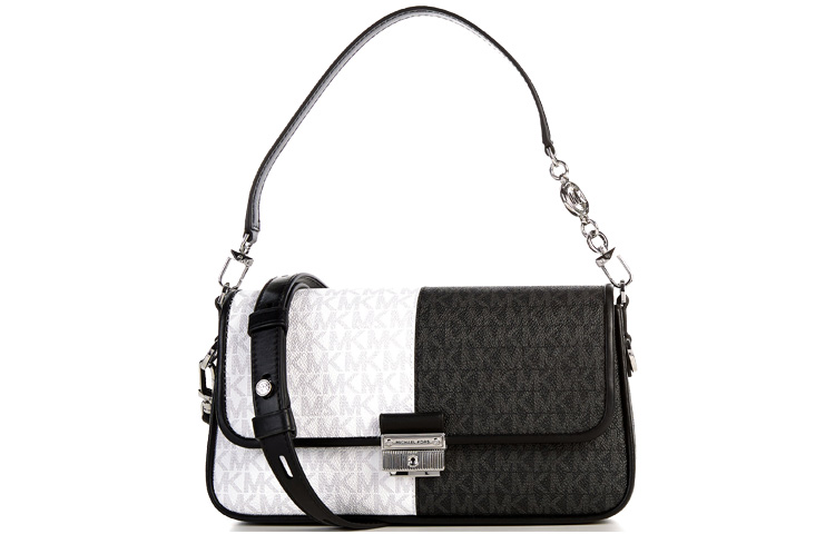 Michael Kors Сумка-багет из канваса, женская, черная с белым
Michael Kors Сумка-багет из канваса, женская, черная с белым