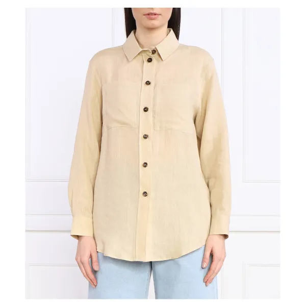 Льняная рубашка стандартного кроя Marella, бежевый
Льняная рубашка стандартного кроя Marella, бежевый