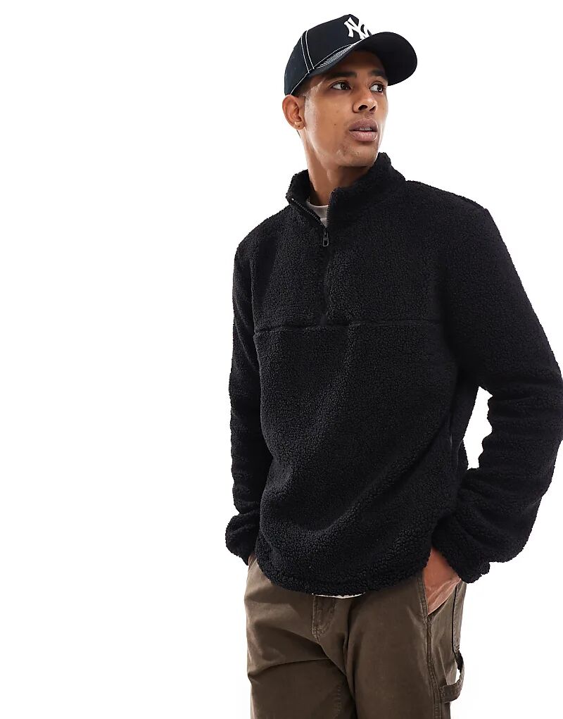 Толстовка свободного покроя с застежкой-молнией на половину длины черного цвета Brave Soul
Толстовка свободного покроя с застежкой-молнией на половину длины черного цвета Brave Soul