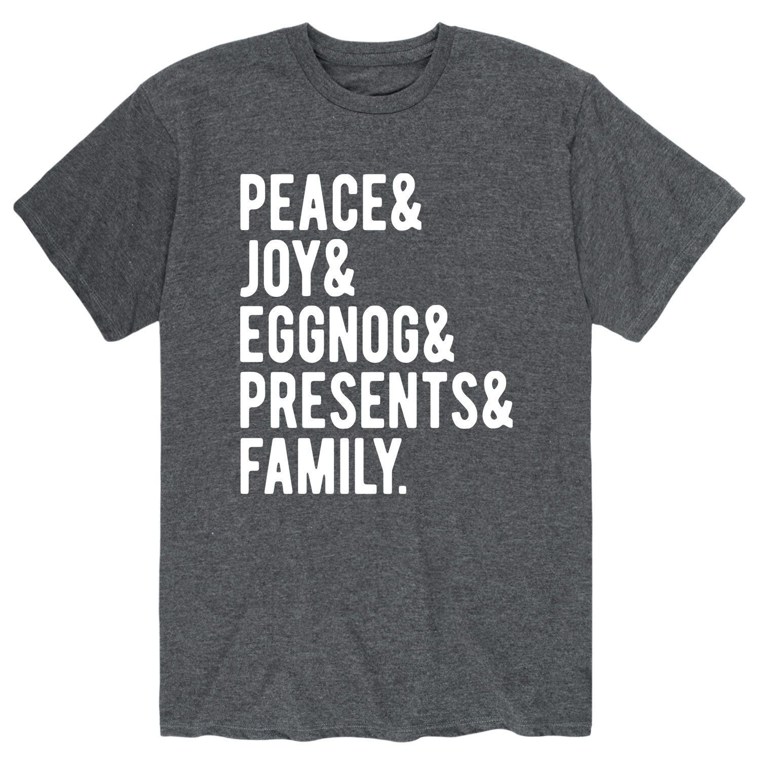 Men's Peace Joy Eggnog представляет рождественскую футболку Licensed Character
Men's Peace Joy Eggnog представляет рождественскую футболку Licensed Character