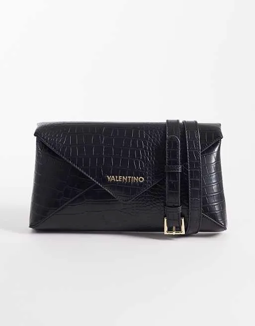 Черный клатч-конверт с текстурой крокодила и съемным ремешком через плечо Valentino Emera - BLACK
Черный клатч-конверт с текстурой крокодила и съемным ремешком через плечо Valentino Emera - BLACK
