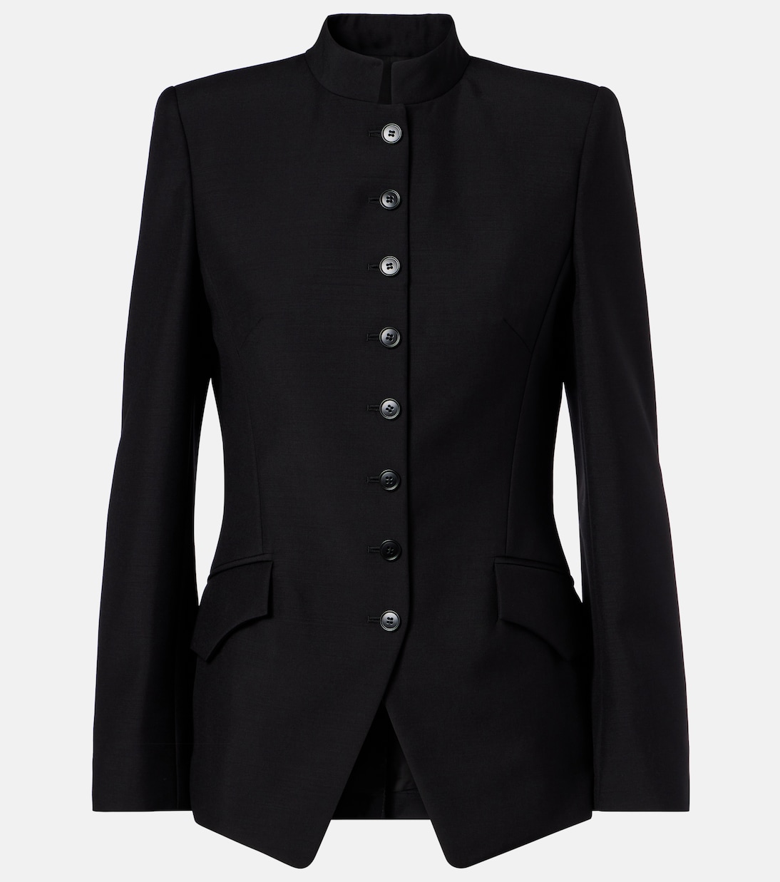 Блейзер из шерсти и мохера McQueen, черный
Блейзер из шерсти и мохера McQueen, черный