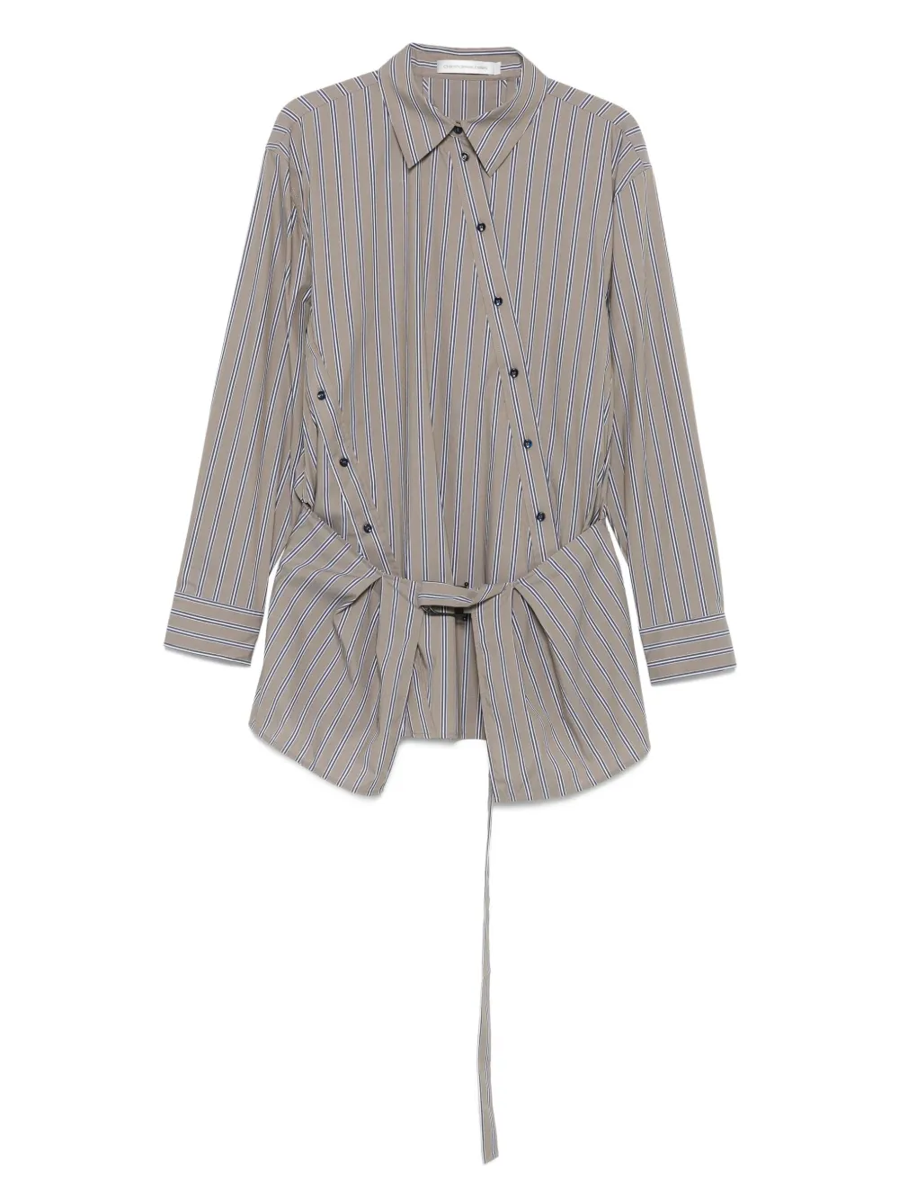 Рубашка в полоску с поясом Christopher Esber, зеленый
Рубашка в полоску с поясом Christopher Esber, зеленый