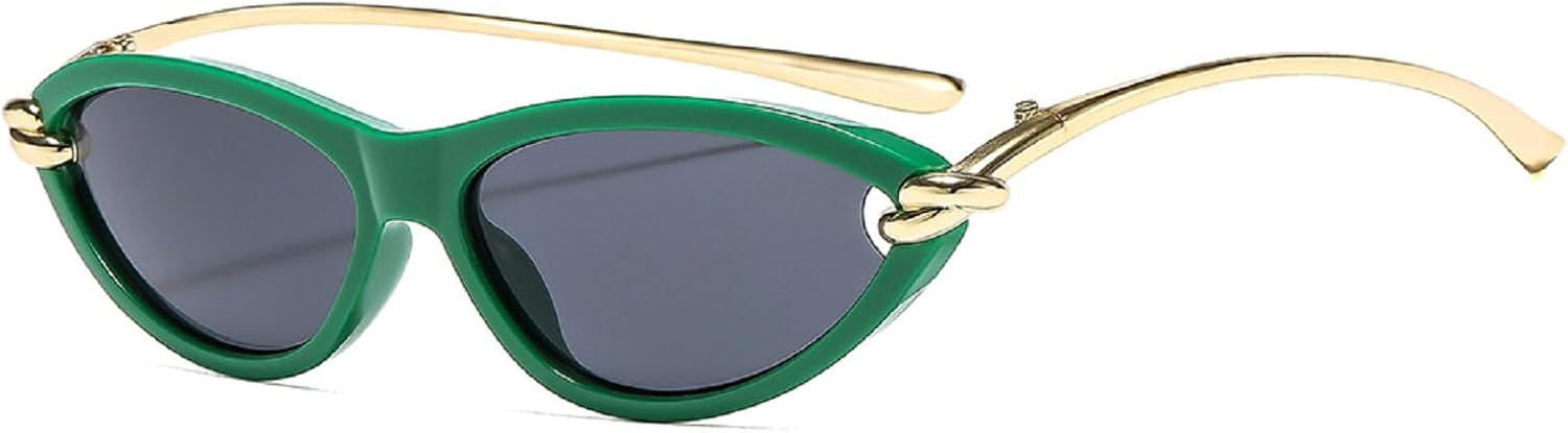 Женские солнцезащитные очки в тонкой оправе «кошачий глаз», роскошные овальные металлические солнцезащитные очки в винтажном стиле с защитой от УФ-излучения UV400 mincl, Green Black
Женские солнцезащитные очки в тонкой оправе «кошачий глаз», роскошные овальные металлические солнцезащитные очки в винтажном стиле с защитой от УФ-излучения UV400 mincl, Green Black