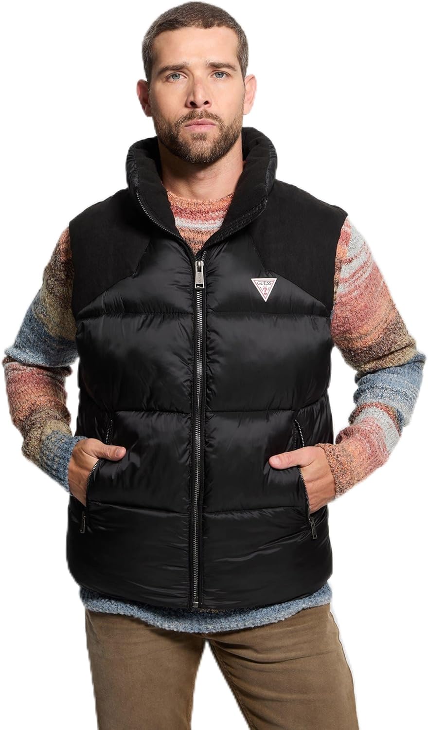 GUESS мужской стеганый жилет Yann Fabric Block, Jet Black
GUESS мужской стеганый жилет Yann Fabric Block, Jet Black