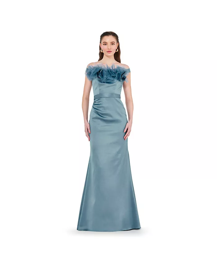 Женское платье из органзы с цветочным узором и плиссированным атласом AMRI, синий
Женское платье из органзы с цветочным узором и плиссированным атласом AMRI, синий