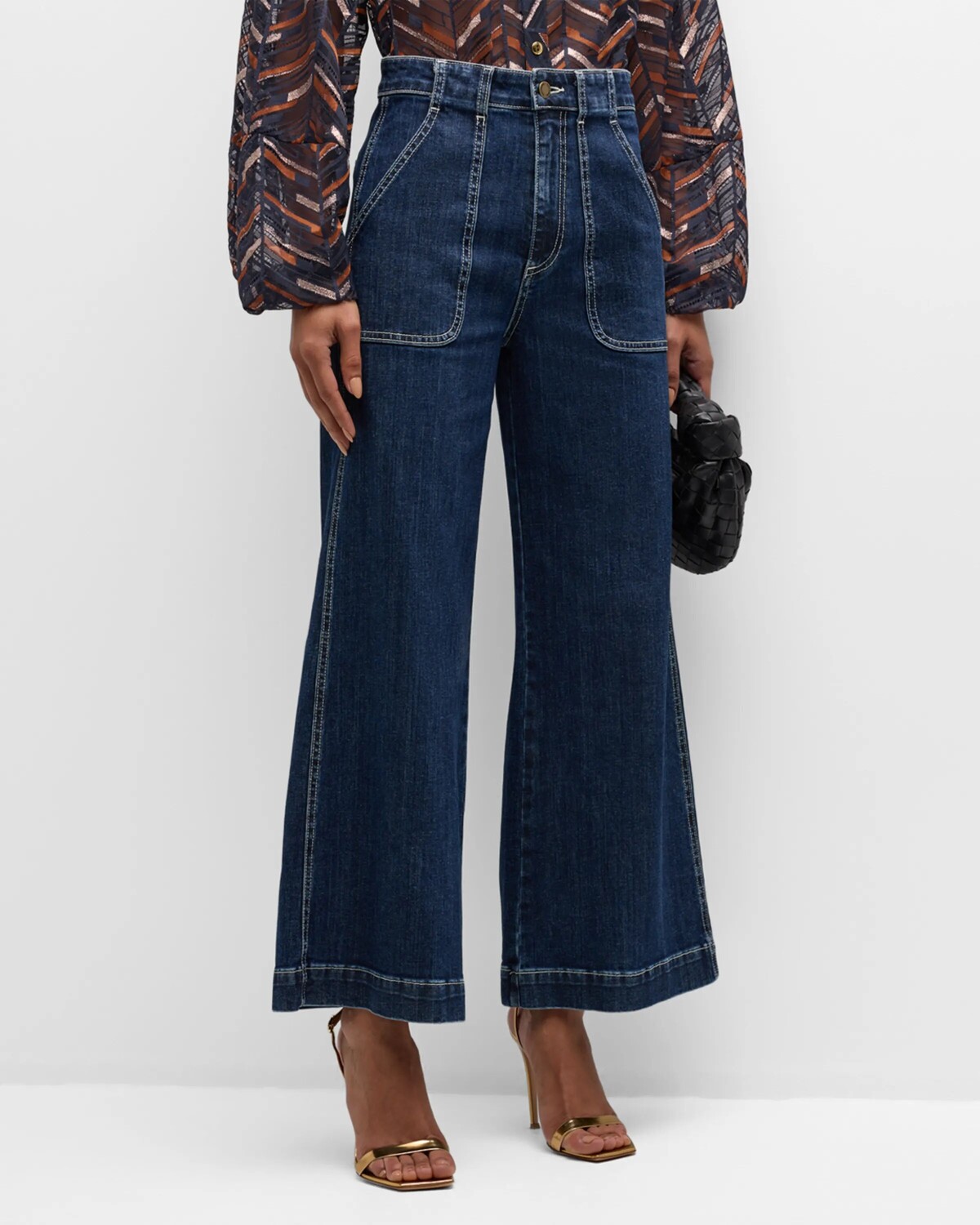 Укороченные джинсы широкого кроя Theodora Ramy Brook, цвет Dark Wash
Укороченные джинсы широкого кроя Theodora Ramy Brook, цвет Dark Wash