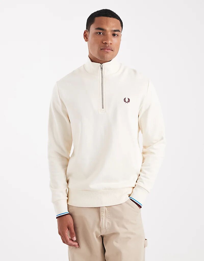 Толстовка Fred Perry с застежкой-молнией белого цвета
Толстовка Fred Perry с застежкой-молнией белого цвета