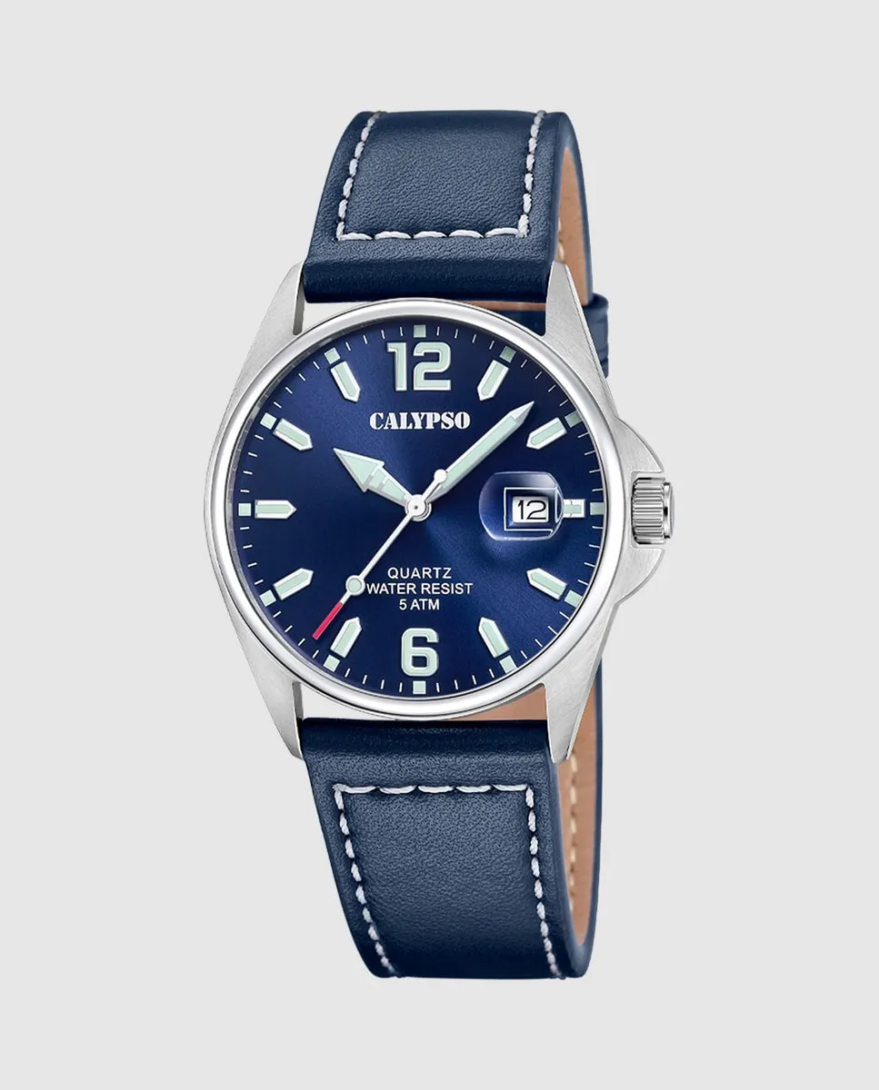 K5870/3 Базовые мужские часы из синей кожи Calypso, синий
K5870/3 Базовые мужские часы из синей кожи Calypso, синий