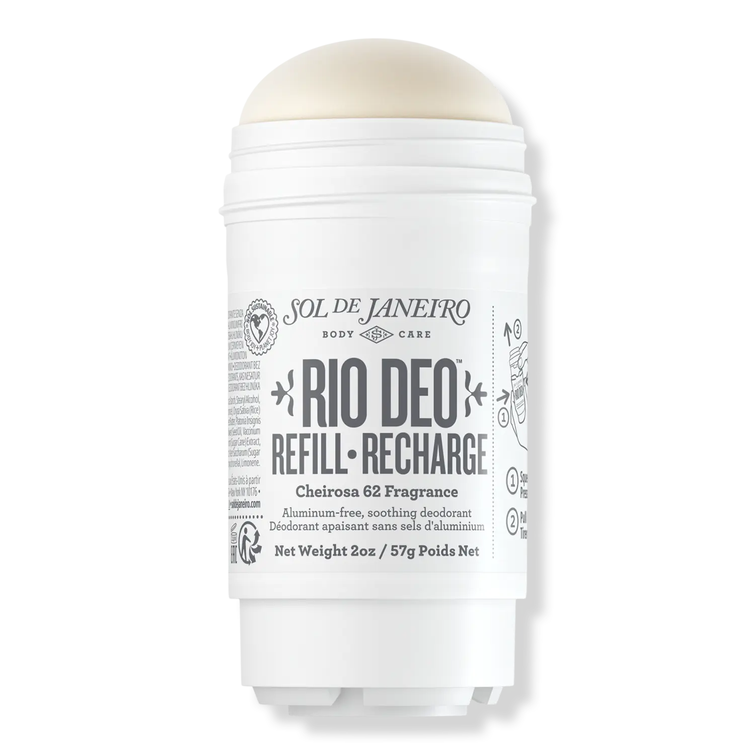 Дезодорант Rio Deo Aluminum-Free Refillable Deodorant Cheirosa '62 Sol de Janeiro, 2.0 oz Refill
Дезодорант Rio Deo Aluminum-Free Refillable Deodorant Cheirosa '62 Sol de Janeiro, 2.0 oz Refill