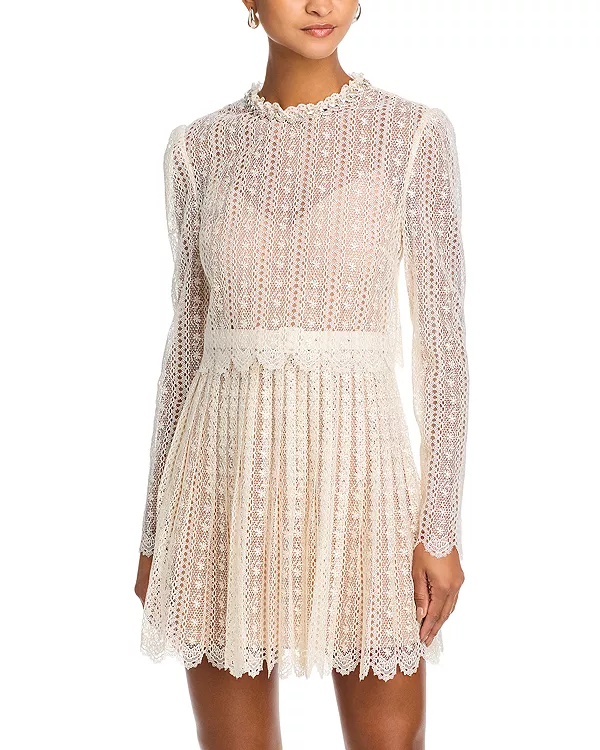 Мини-Платье из органзы и кружева Self-Portrait, белый
Мини-Платье из органзы и кружева Self-Portrait, белый