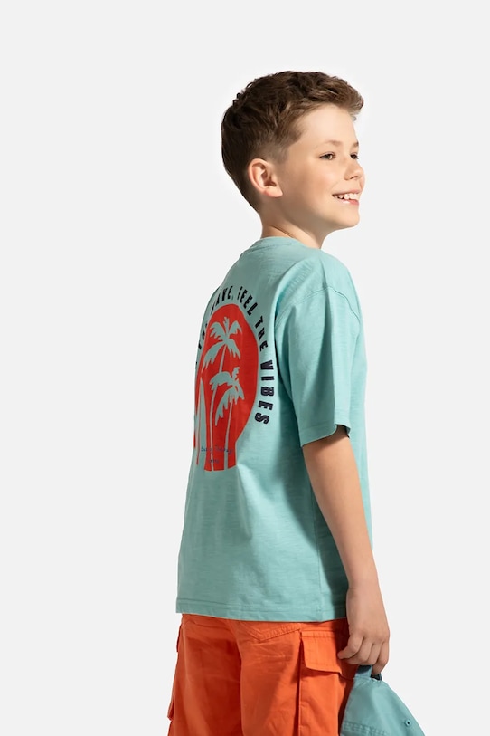 Хлопковая футболка Coccodrillo, бирюзовый
Хлопковая футболка Coccodrillo, бирюзовый