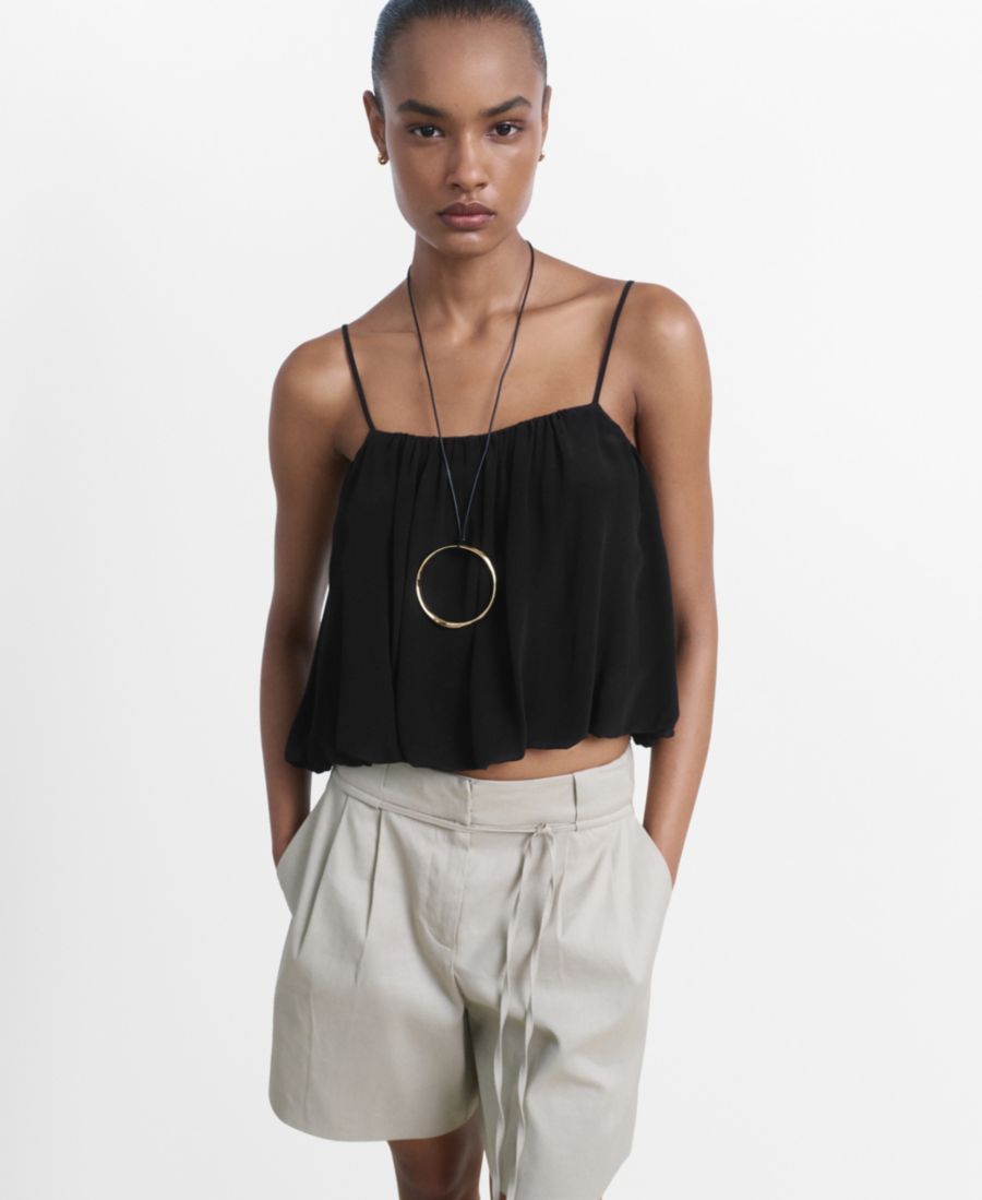 Женский укороченный топ-баллон MANGO, Black
Женский укороченный топ-баллон MANGO, Black