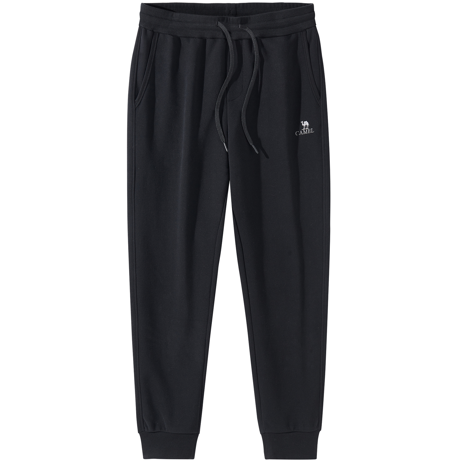 Однотонные мужские спортивные штаны с микростретч-эластичными манжетами и универсальным поясом на шнурке CAMEL, черный
Однотонные мужские спортивные штаны с микростретч-эластичными манжетами и универсальным поясом на шнурке CAMEL, черный