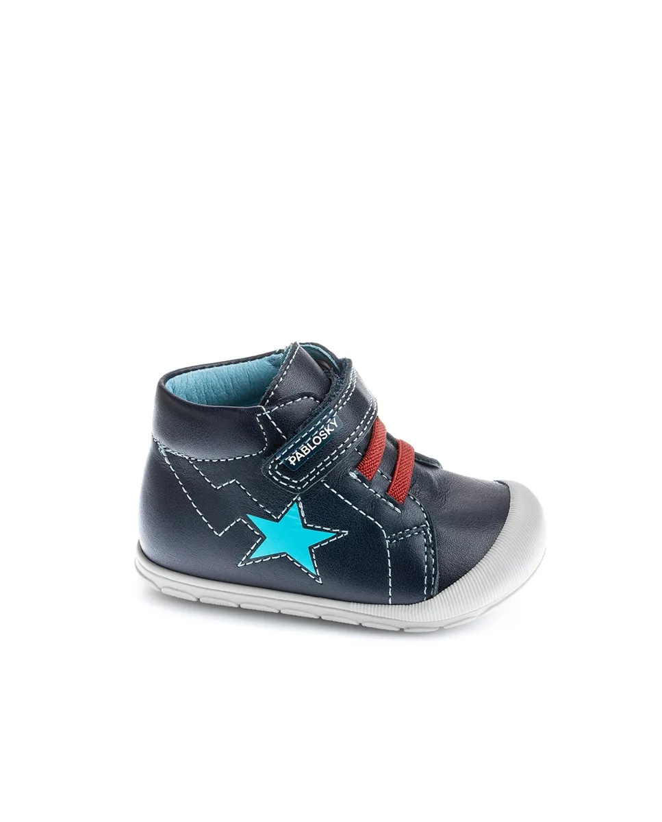 Детские кожаные ботиночки на липучках Pablosky, темно-синий
Детские кожаные ботиночки на липучках Pablosky, темно-синий