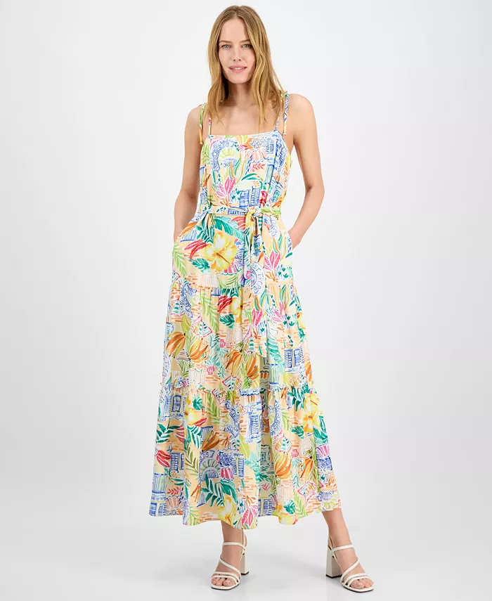 Женское платье без рукавов с принтом и прямым вырезом julia jordan, слоновая кость/кремовый
Женское платье без рукавов с принтом и прямым вырезом julia jordan, слоновая кость/кремовый