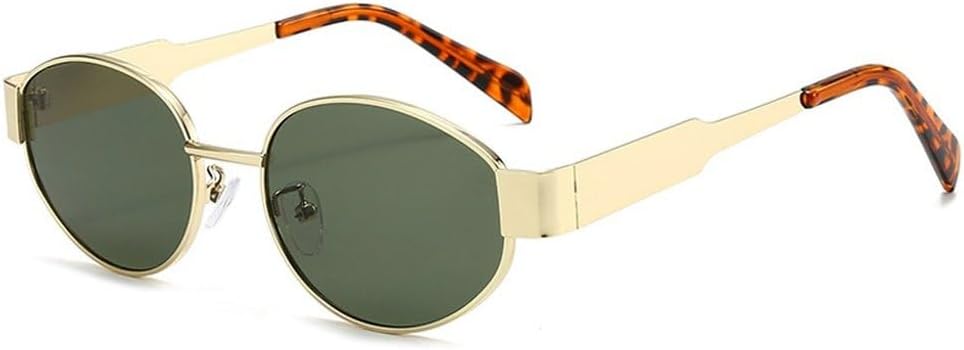 Солнцезащитные очки в овальной металлической оправе для женщин, модные, с прозрачными линзами с градиентом «океан», защита от УФ-излучения UV400, для мужчин, в стиле панк SKFGNX, Golden Dark Green
Солнцезащитные очки в овальной металлической оправе для женщин, модные, с прозрачными линзами с градиентом «океан», защита от УФ-излучения UV400, для мужчин, в стиле панк SKFGNX, Golden Dark Green