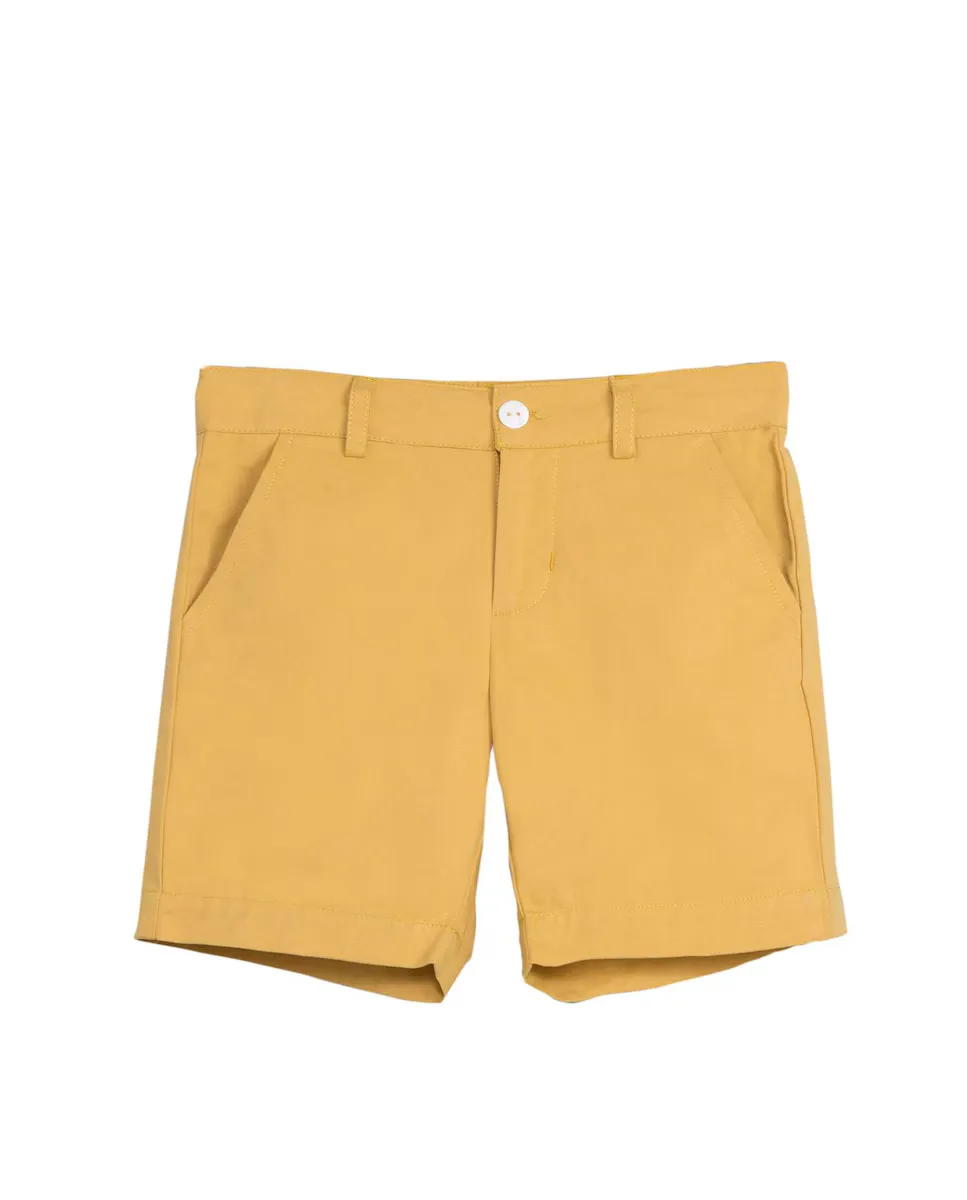 Однотонные шорты-бермуды для мальчика с карманами Dadati, горчичный
Однотонные шорты-бермуды для мальчика с карманами Dadati, горчичный