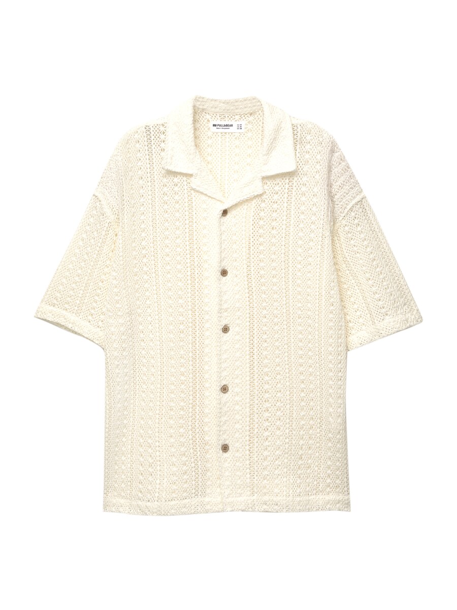 Рубашка на пуговицах Comfort fit Pull&Bear, Wool White
Рубашка на пуговицах Comfort fit Pull&Bear, Wool White