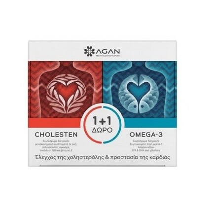 Cholesten 30 растительных капсул и Omega 3 30 мягких капсул Agan
Cholesten 30 растительных капсул и Omega 3 30 мягких капсул Agan