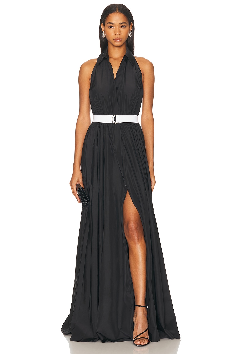 Вечернее платье с запахом и расклешенным подолом Norma Kamali, Black
Вечернее платье с запахом и расклешенным подолом Norma Kamali, Black