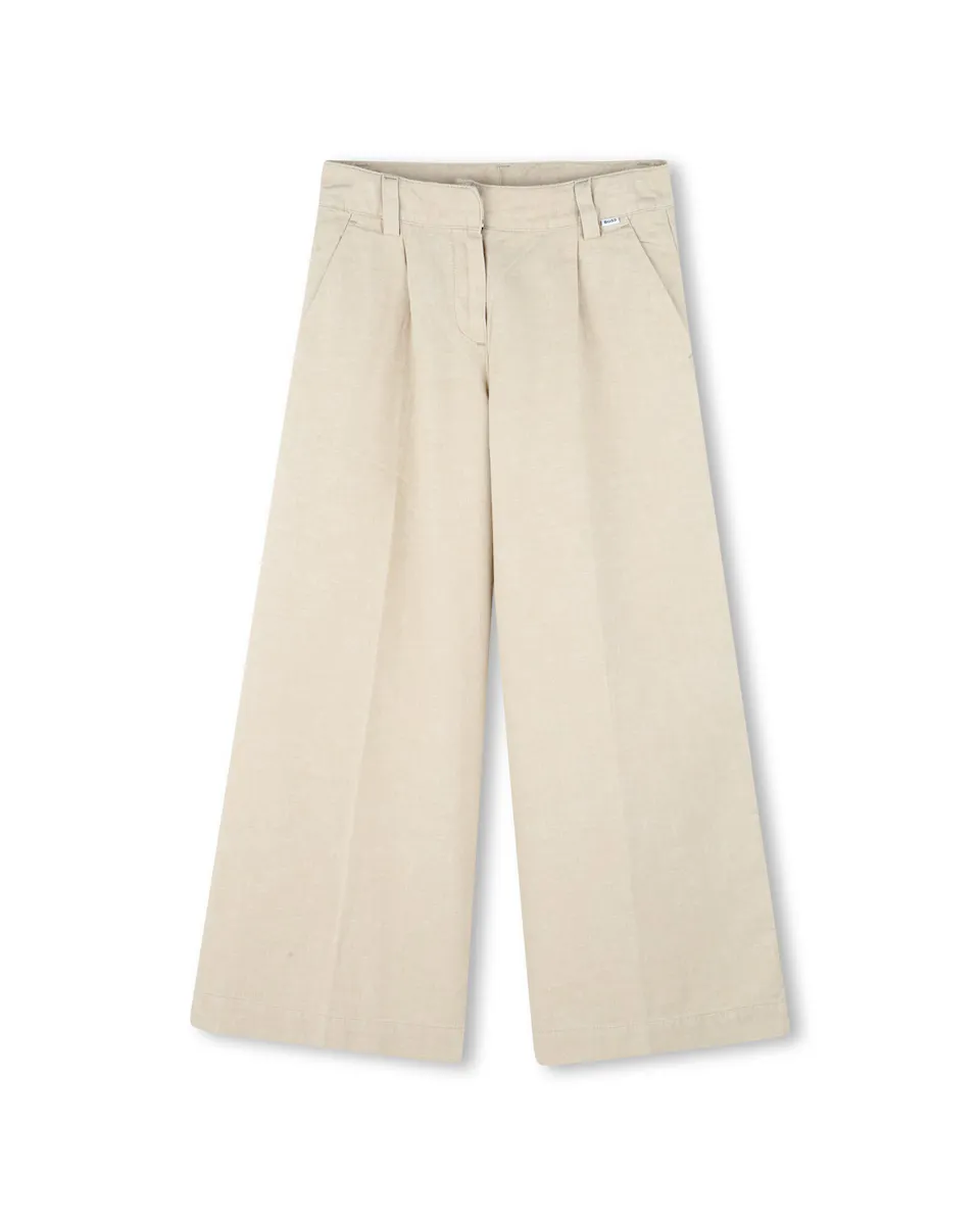 Брюки для девочки в однотонном натуральном цвете BOSS Kidswear, бежевый
Брюки для девочки в однотонном натуральном цвете BOSS Kidswear, бежевый