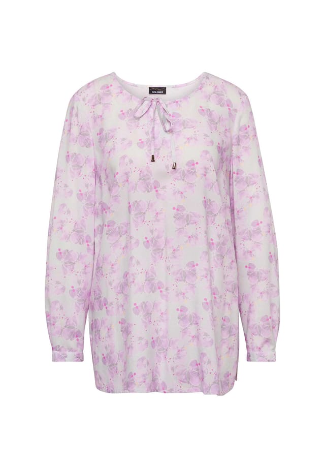 Короткий размер: блузка с принтом из тонкого хлопка. Goldner, мультиколор
Короткий размер: блузка с принтом из тонкого хлопка. Goldner, мультиколор