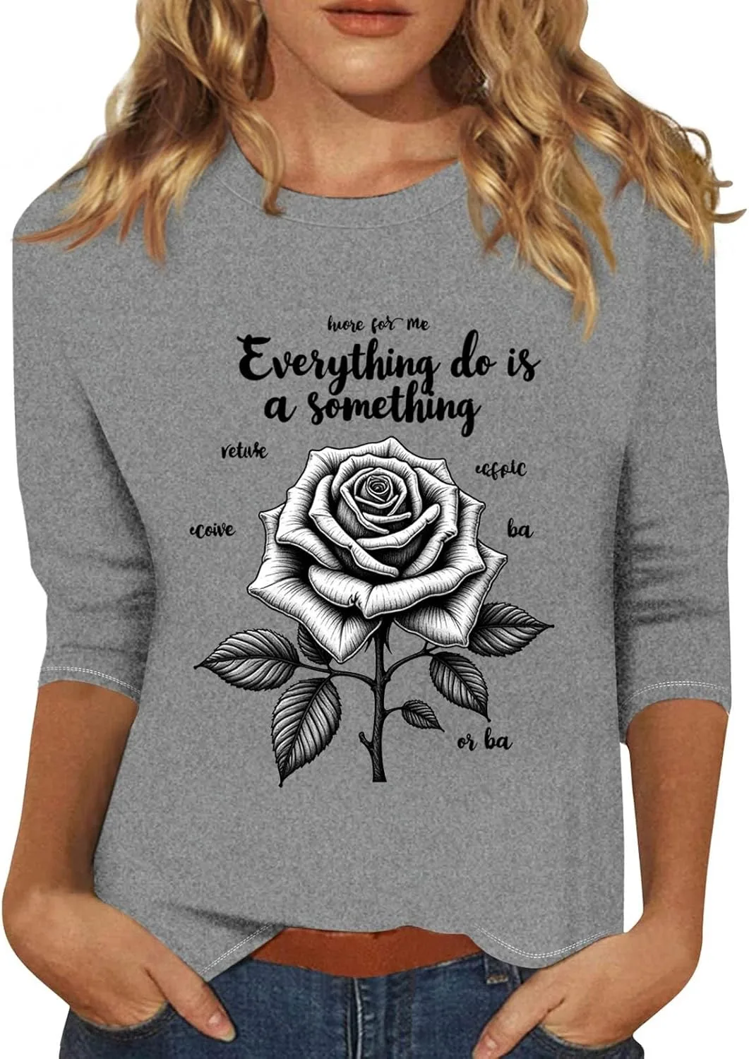 Летний топ для женщин Cute Graphic Crewneck Tee с 3/4 рукавом и 2D принтом FQZWONG
Летний топ для женщин Cute Graphic Crewneck Tee с 3/4 рукавом и 2D принтом FQZWONG