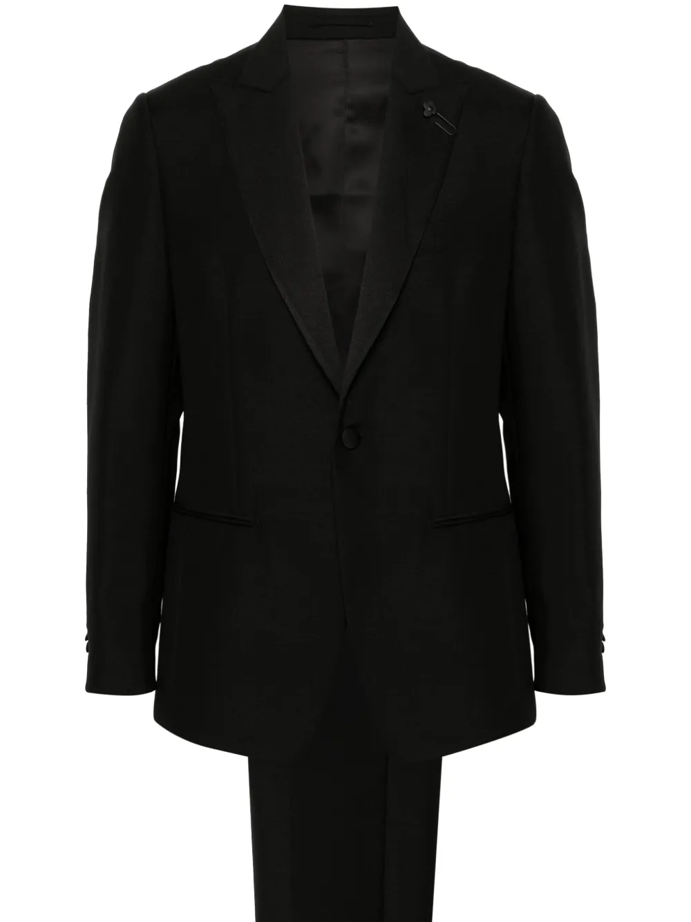 Костюм с заостренными лацканами Lardini, черный
Костюм с заостренными лацканами Lardini, черный