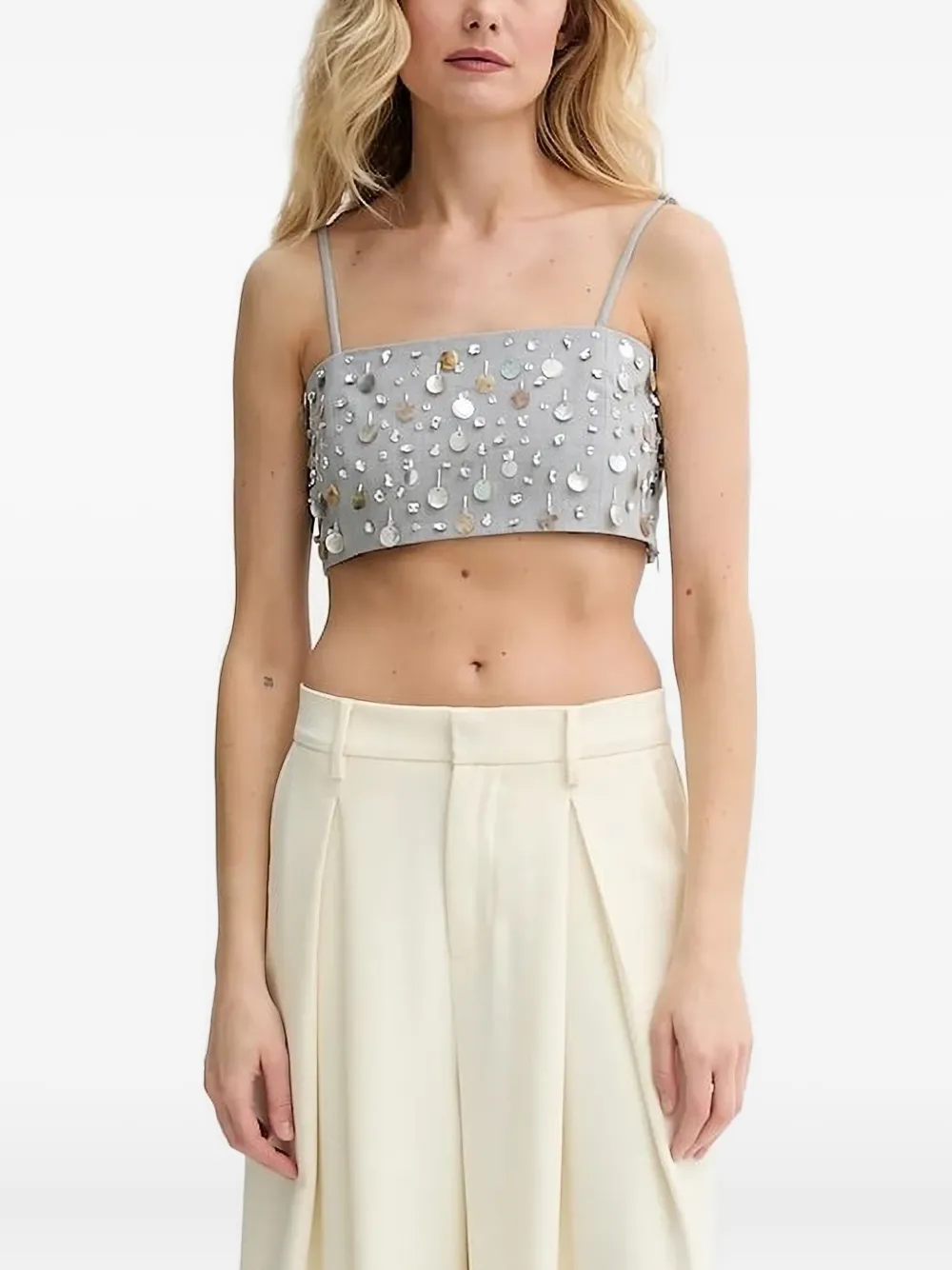 Топ с декоративными бретельками Isabelle Blanche, серый
Топ с декоративными бретельками Isabelle Blanche, серый