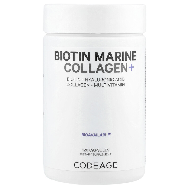 Codeage, Wild Caught, морской коллаген с биотином, гиалуроновая кислота, 120 капсул
Codeage, Wild Caught, морской коллаген с биотином, гиалуроновая кислота, 120 капсул