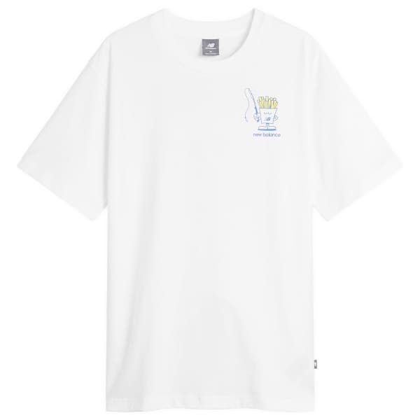 Футболка с надписью "Рыба с картошкой фри" New Balance, белый
Футболка с надписью "Рыба с картошкой фри" New Balance, белый