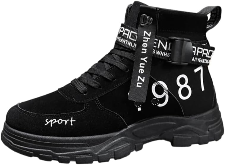 Мужские кроссовки с круглым носком и высокой шнуровкой - модные, удобные и прочные походные ботинки с противоскользящей подошвой Spkfhd, черный
Мужские кроссовки с круглым носком и высокой шнуровкой - модные, удобные и прочные походные ботинки с противоскользящей подошвой Spkfhd, черный