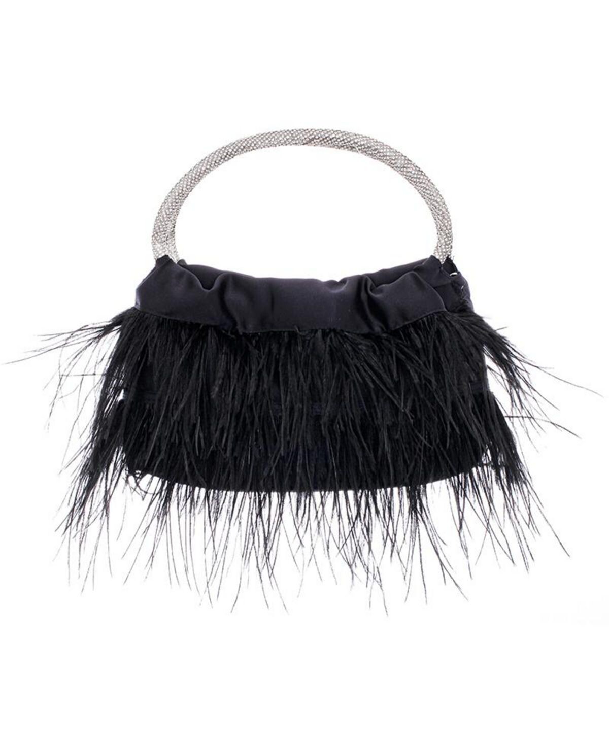 Сумочка с перьями и хрустальной ручкой Nina, черный
Сумочка с перьями и хрустальной ручкой Nina, черный