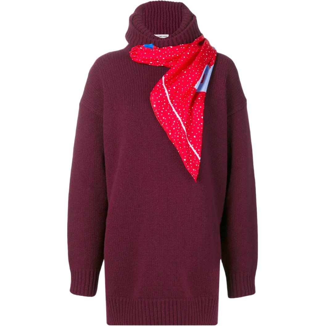 Шарф-свитер Balenciaga, бордовый
Шарф-свитер Balenciaga, бордовый