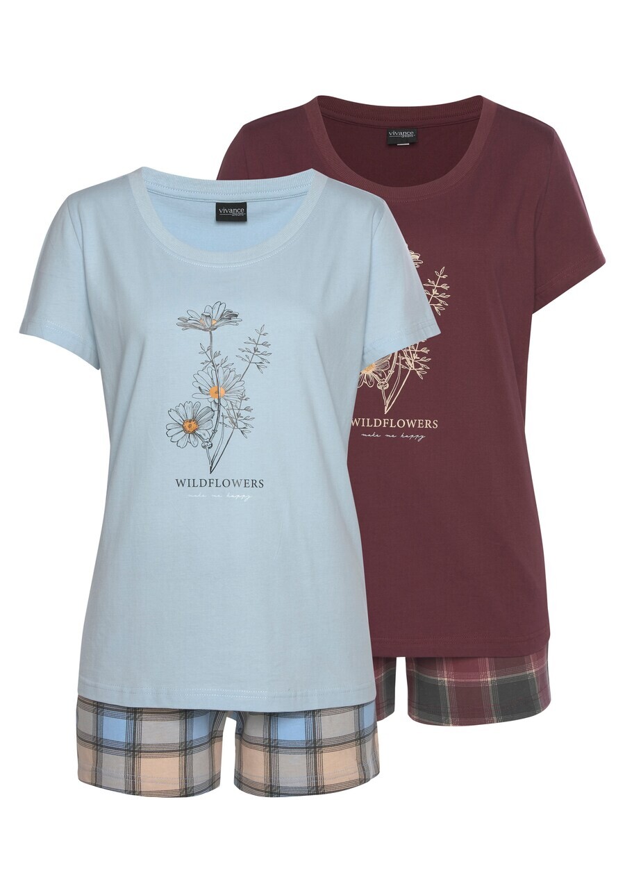 Пижама Vivance, голубой/бордо
Пижама Vivance, голубой/бордо