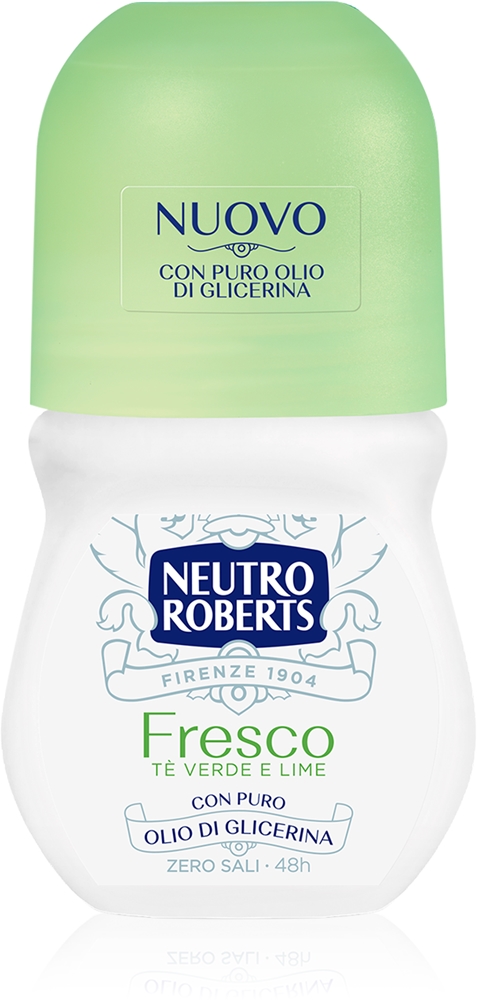 Tè verde e lime roll-on deodorant with 48hour action Neutro Roberts, 50 мл
Tè verde e lime roll-on deodorant with 48hour action Neutro Roberts, 50 мл