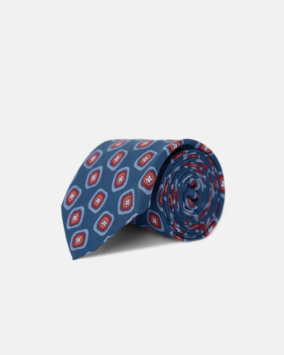 Мужской галстук из шелка с узором Silbon, синий
Мужской галстук из шелка с узором Silbon, синий