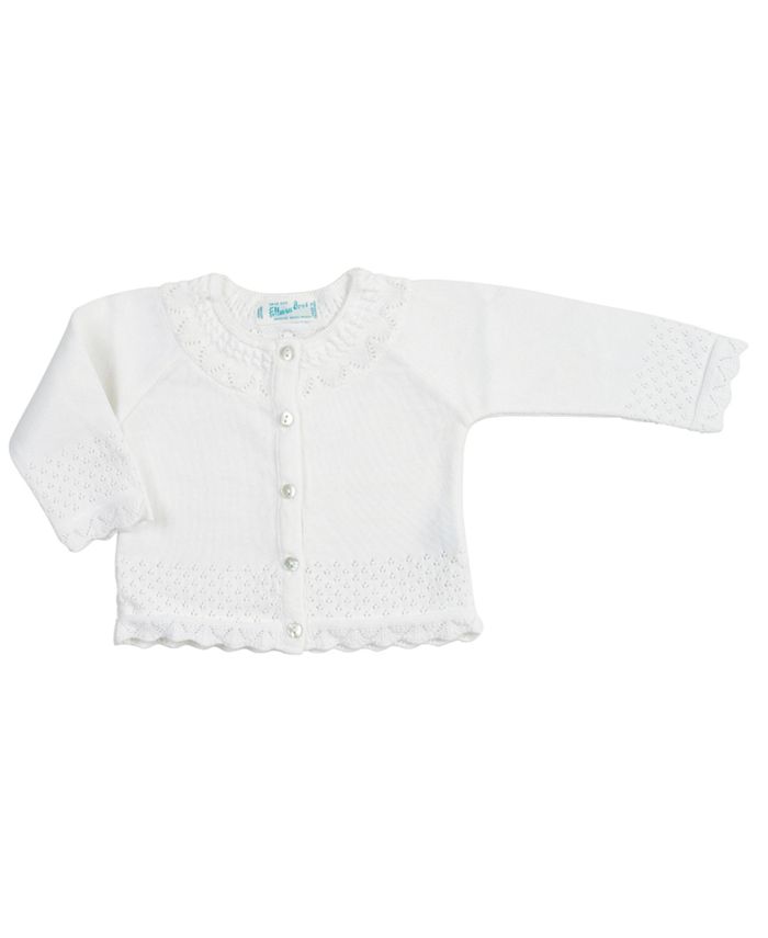 Кардиган для девочек с ажурной вязкой и оборками - для малышей Feltman Brothers, белый
Кардиган для девочек с ажурной вязкой и оборками - для малышей Feltman Brothers, белый