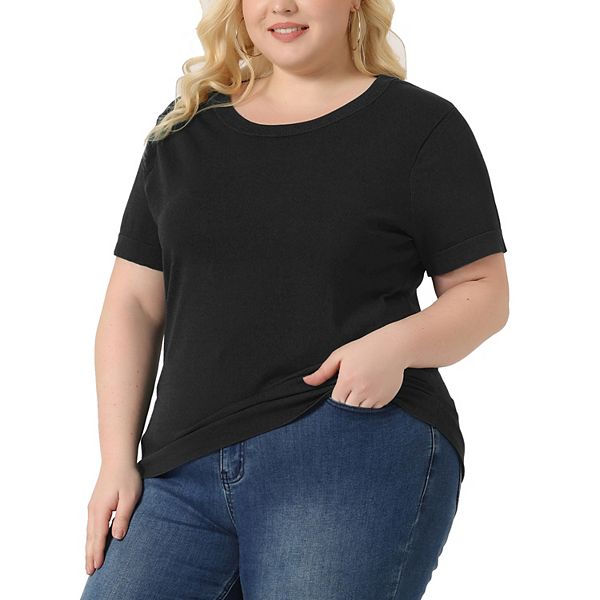 Блузка Plus size для женщин casual basic с круглым вырезом и коротким рукавом Agnes Orinda, Black
Блузка Plus size для женщин casual basic с круглым вырезом и коротким рукавом Agnes Orinda, Black