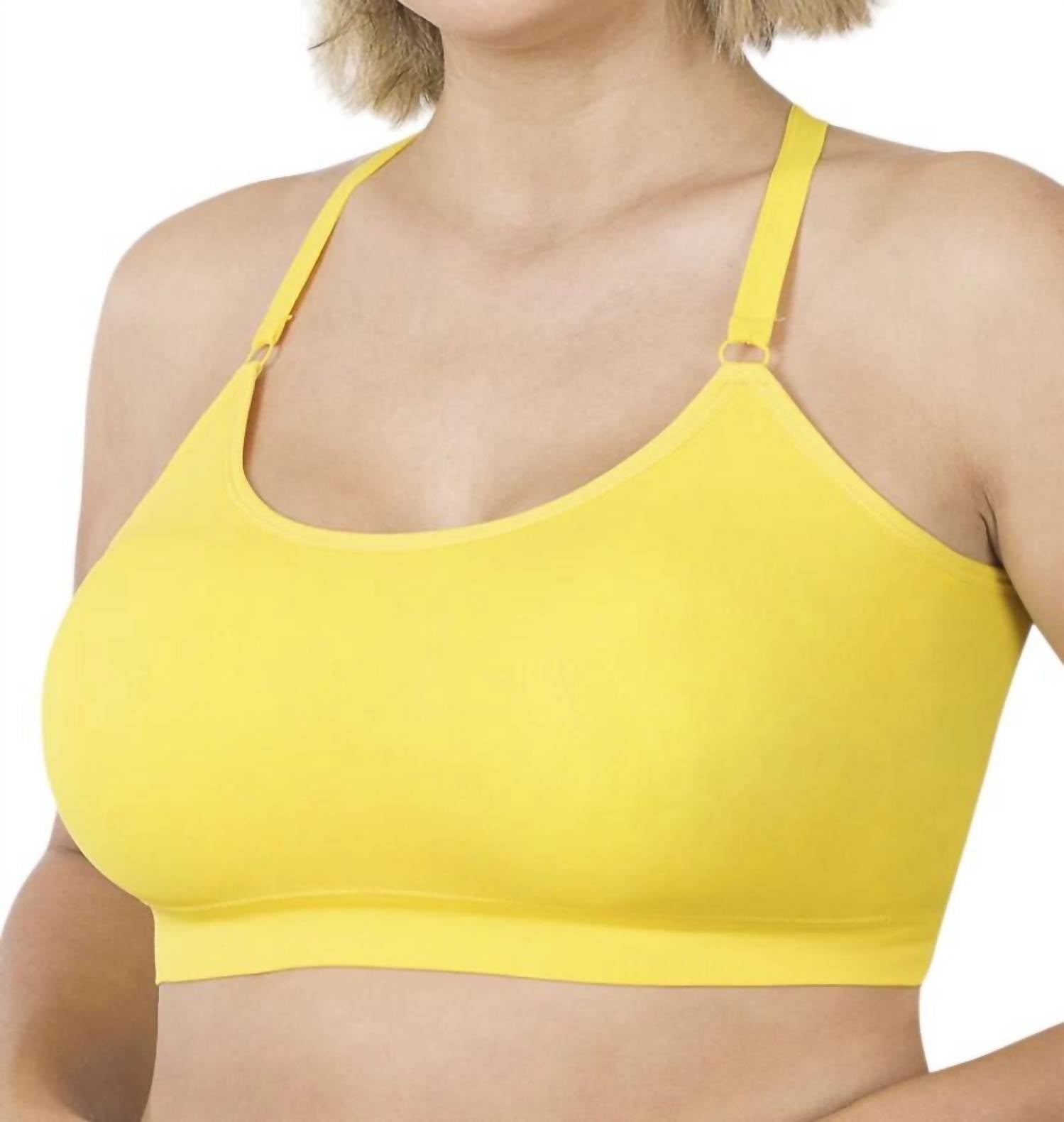 Желтый бесшовный бюстгальтер с перекрещивающимися лямками и мягкими чашками ZENANA
Желтый бесшовный бюстгальтер с перекрещивающимися лямками и мягкими чашками ZENANA