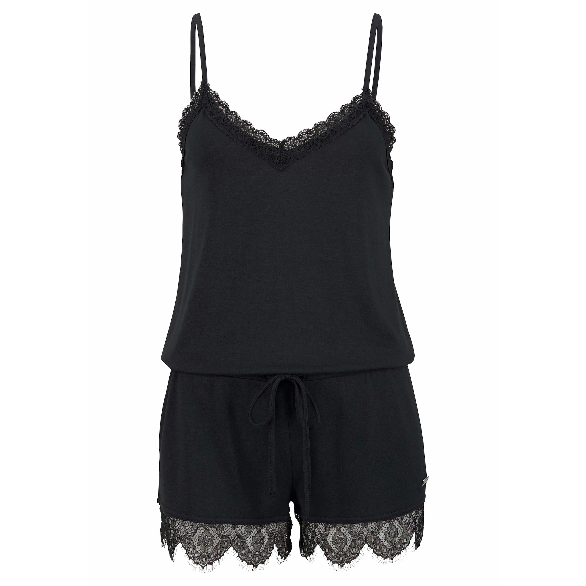Комбинезон LASCANA с кружевным подолом, черный
Комбинезон LASCANA с кружевным подолом, черный