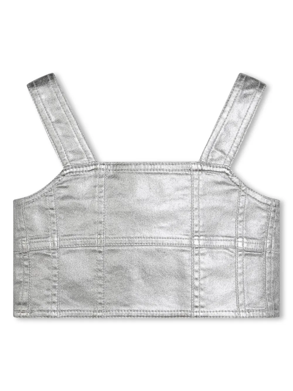 Укороченный топ с эффектом металлик Marc Jacobs Kids, серебяный
Укороченный топ с эффектом металлик Marc Jacobs Kids, серебяный