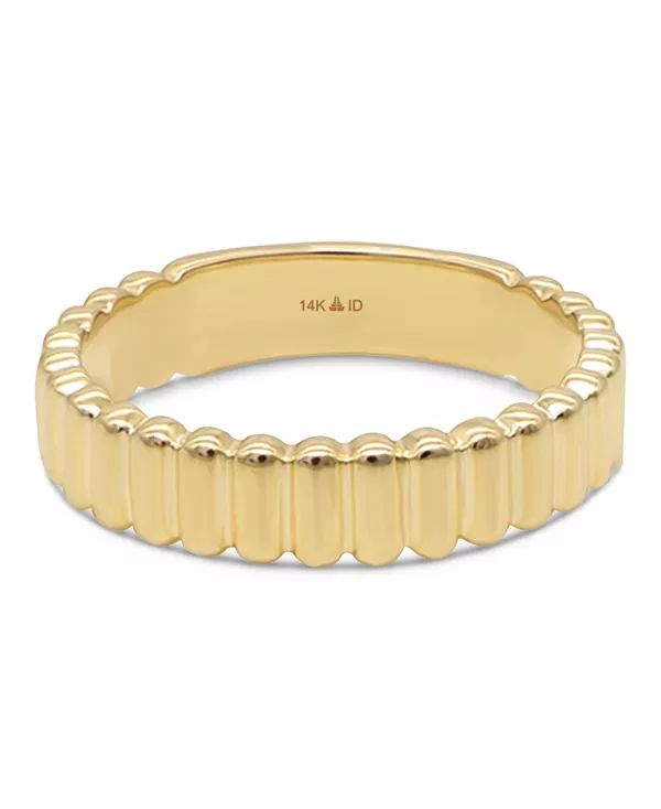 Кольцо с ребристым узором из 14-каратного золота, размер 6, вес около 2,6 грамма Devata, gold
Кольцо с ребристым узором из 14-каратного золота, размер 6, вес около 2,6 грамма Devata, gold