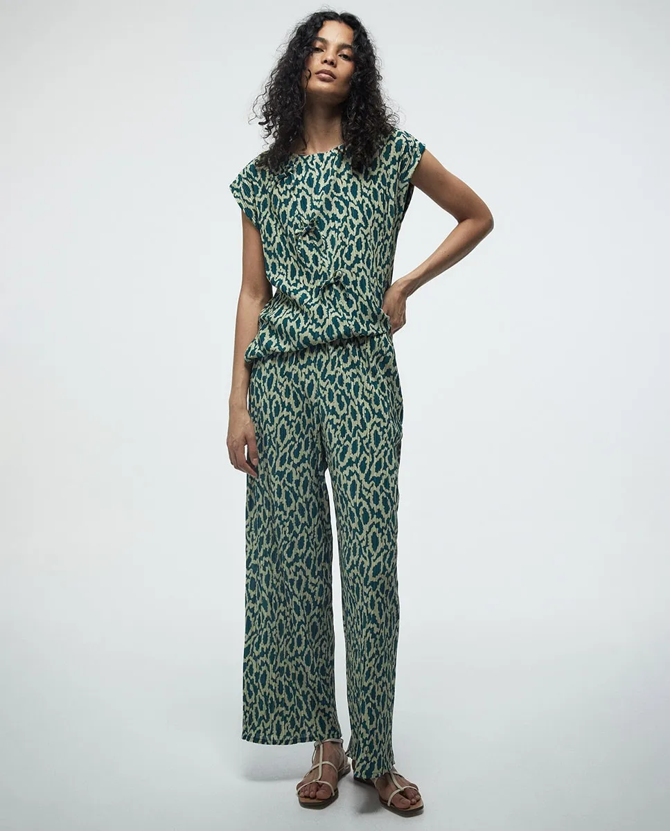 Штанишки с рисунком и складками Sfera, зеленый
Штанишки с рисунком и складками Sfera, зеленый