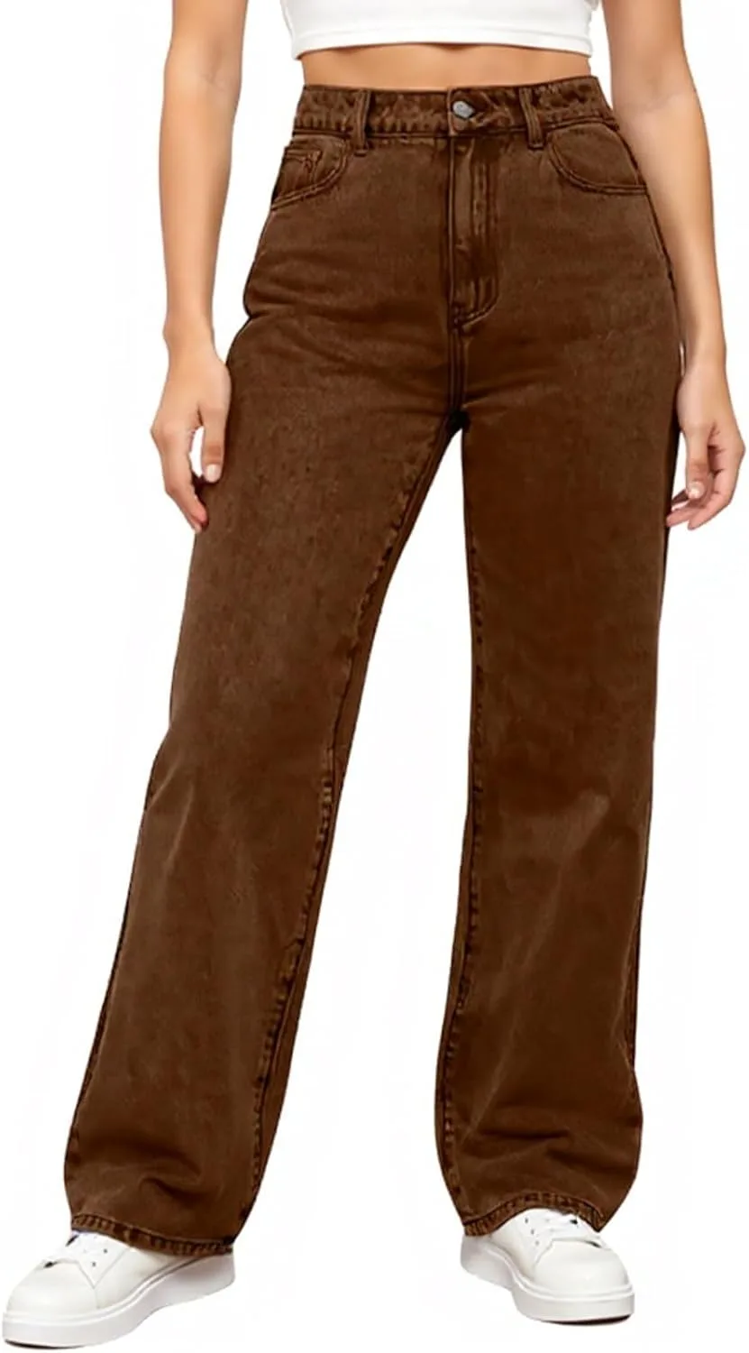 Прямые джинсы для женщин, мешковатые, с высокой посадкой
Прямые джинсы для женщин, мешковатые, с высокой посадкой