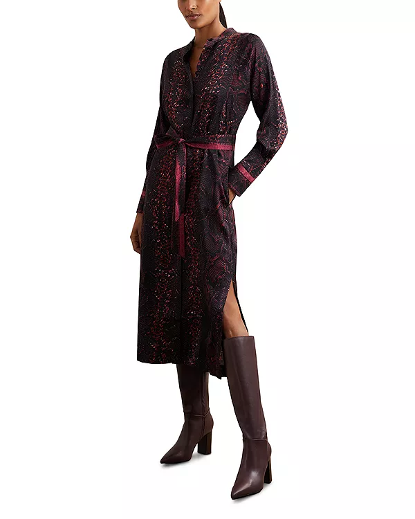 Платье миди с поясом Reiss, мультиколор
Платье миди с поясом Reiss, мультиколор