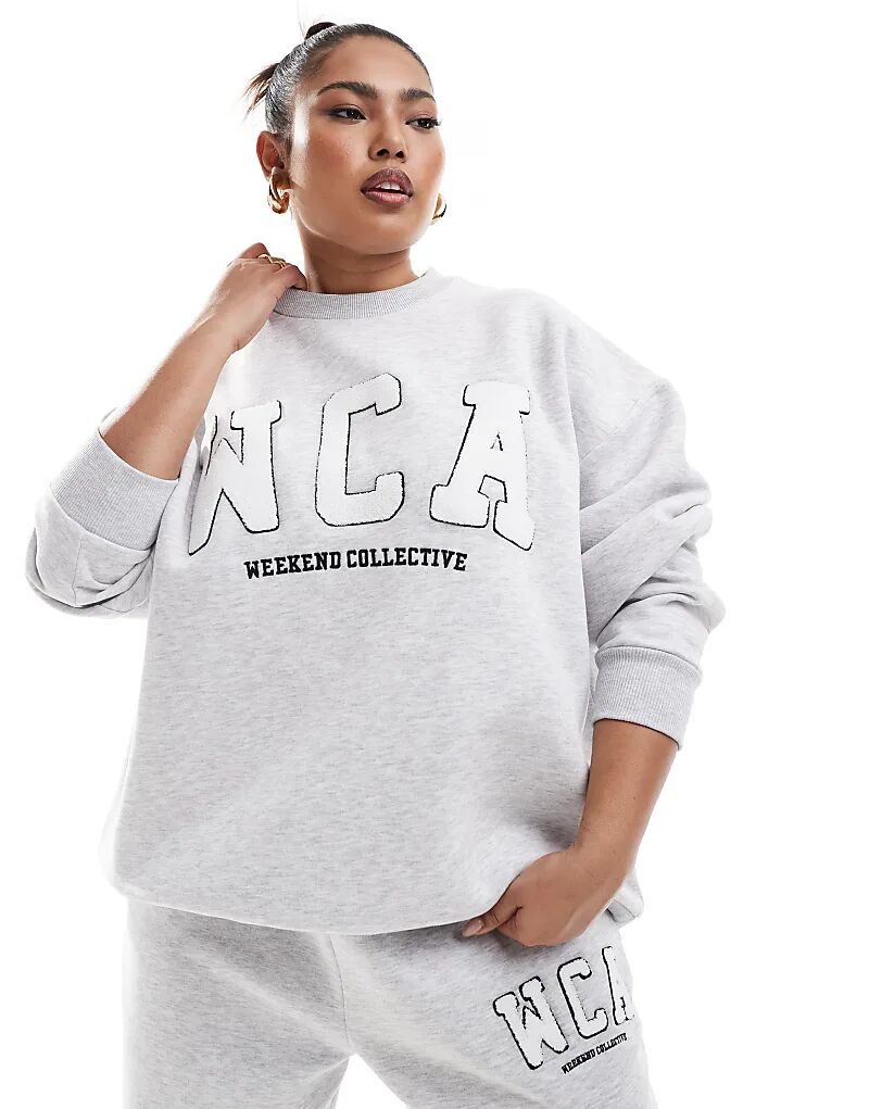 Толстовка ASOS Weekend Collective Curve меланжево-серого цвета с логотипом колледжа
Толстовка ASOS Weekend Collective Curve меланжево-серого цвета с логотипом колледжа