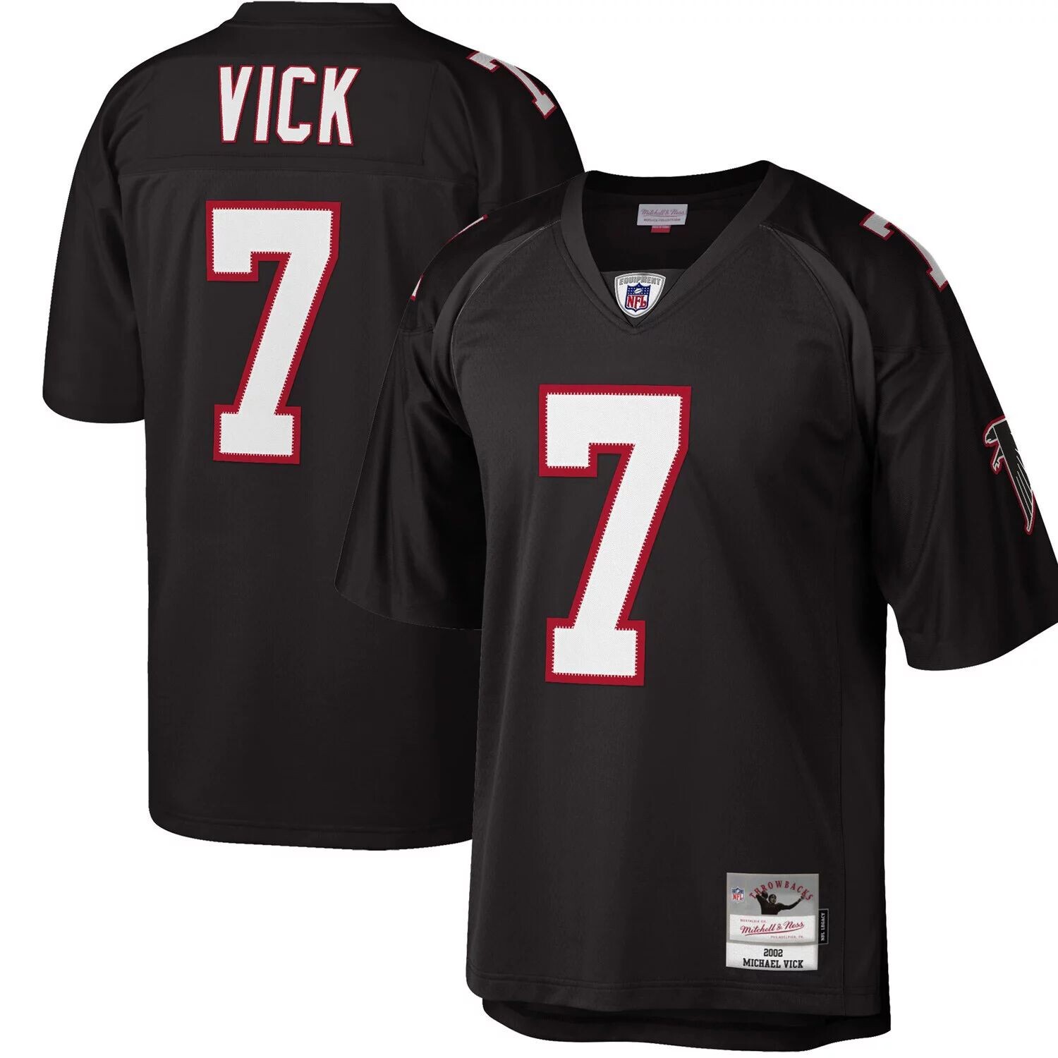 Мужская футболка Mitchell & Ness Michael Vick Black Atlanta Falcons Big & Tall 2002, реплика вышедшего на пенсию игрока
Мужская футболка Mitchell & Ness Michael Vick Black Atlanta Falcons Big & Tall 2002, реплика вышедшего на пенсию игрока